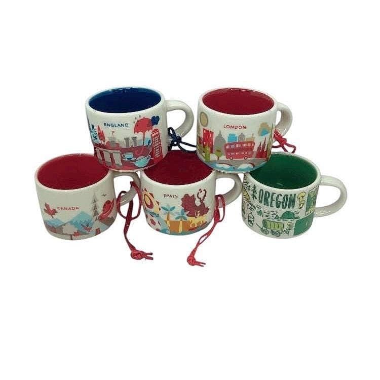 Starbucks You Are Here Collection Tazzina Inghilterra, Edizione Natalizia 2018, 59 Ml