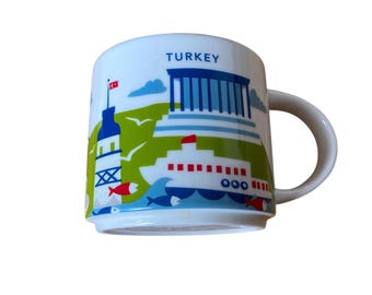Starbucks Turkey You Are Here Collection Ceramic Mug Coffee Cup 14 oz
