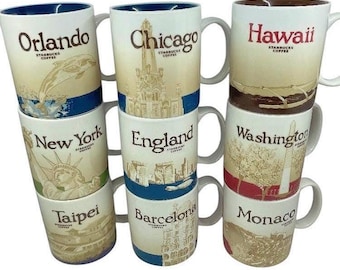 Starbucks Global Icon Collector Series Ceramic Coffee Mugs 16 oz - Sold Individually