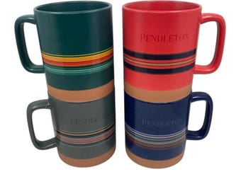 Pendleton Stoneware Set 4 Mugs 18 oz National Parks Collection NWOB
