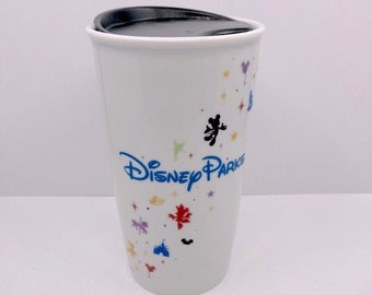 Starbucks Disney Parks Ceramic Tumbler Travel Mug with Lid