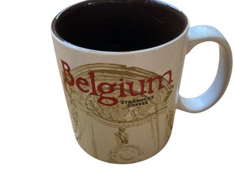 Starbucks Belgium Global Icon Collector Series Ceramic Mug Coffee Cup 16 oz