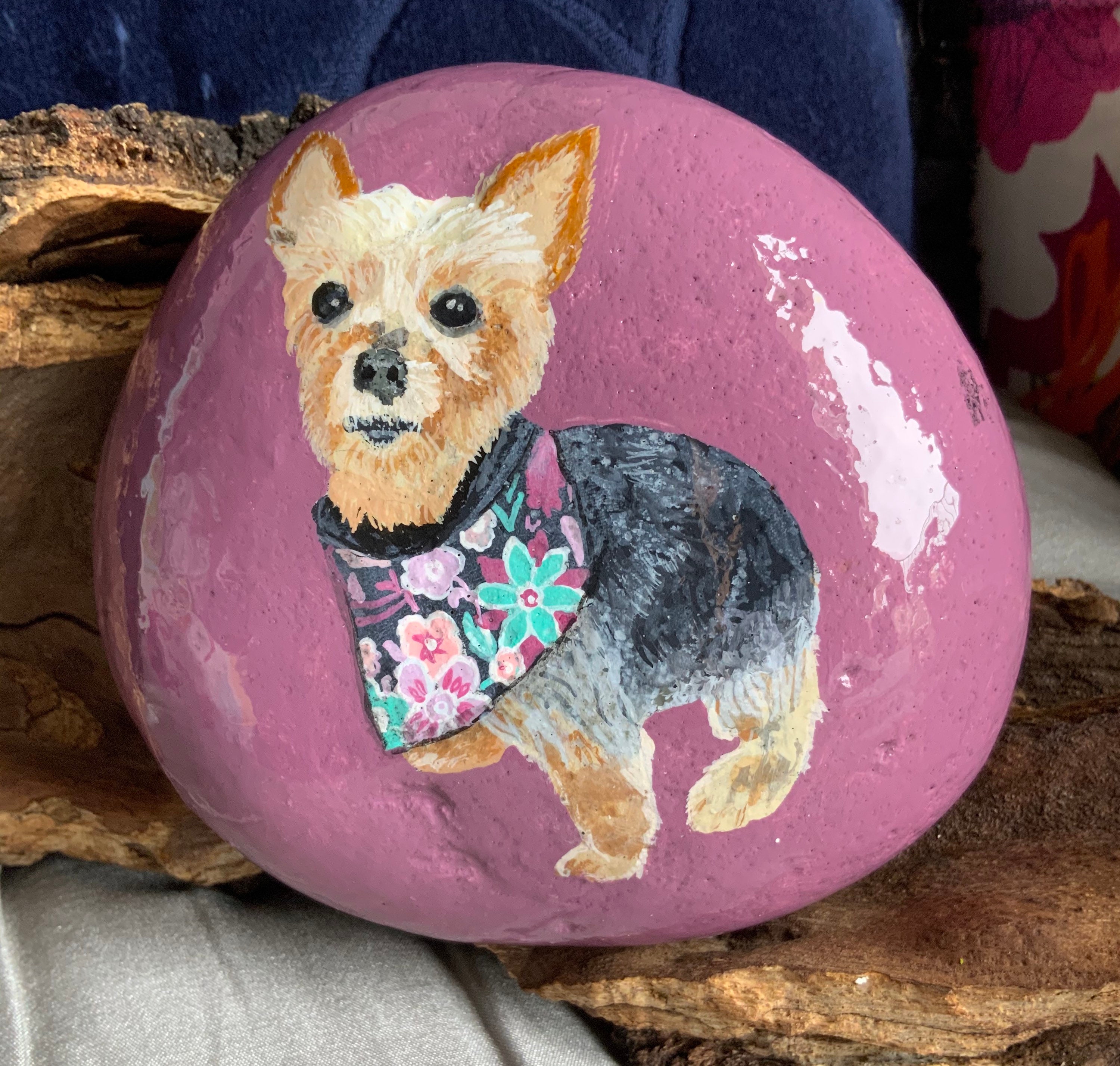Pet Memory Rock Made to Order Hand Painted Memory Pet Passed Etsy