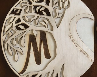 Custom Tree of Life Laser Engraved Wedding Charger Plate