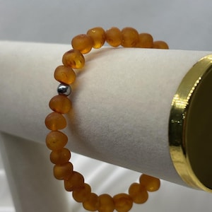 Baltic Amber Bracelet, Finest Quality! • Therapeutic Effect! • Lightweight! • Handmade • 7"