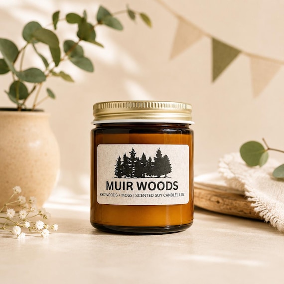 Muir Woods Scented Candle | Redwood + Moss Soy Candle