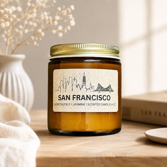 San Francisco Soy Candle | Jasmine Honeysuckle Scent
