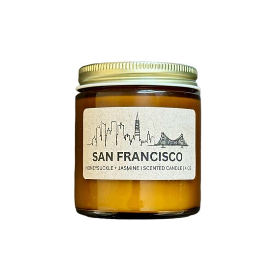 San Francisco Soy Candle | Jasmine Honeysuckle Scent