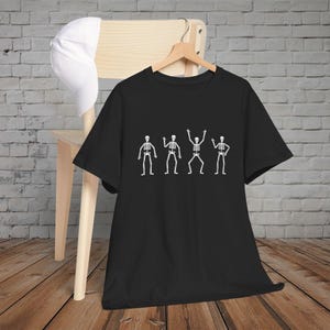 Dancing Skeletons Halloween T-Shirt: Humorous Graphic Tee