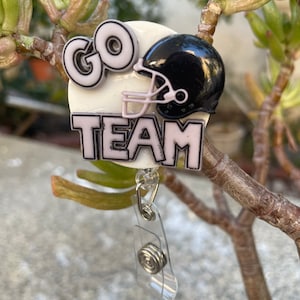 Football GO TEAM badge holder