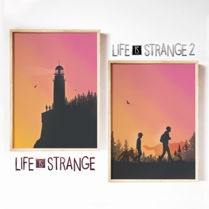 Life is Strange 1 & 2 Prints | Chloe and Max | Sean and Daniel | Life is Strange Game | Life is Strange Posters | Life is Strange Set | A4