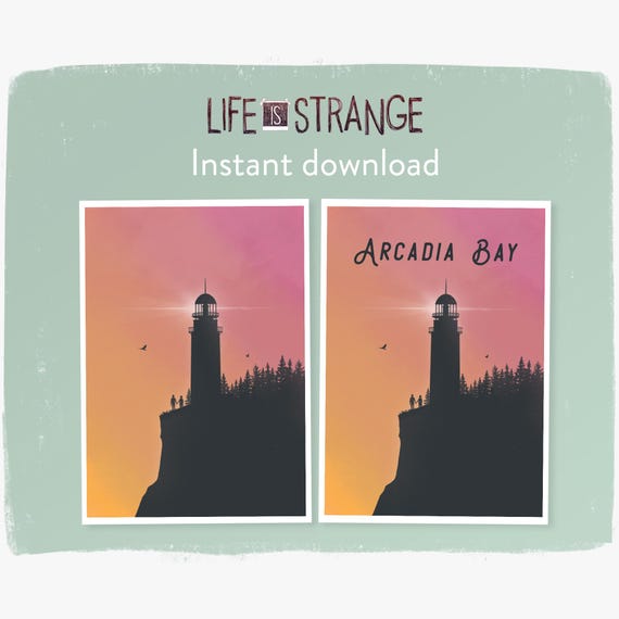 Life is Strange Arcadia Bay Downloadable Print | Arcadia Bay Lighthouse | Life Is Strange Poster | Life Is Strange | Instant download!