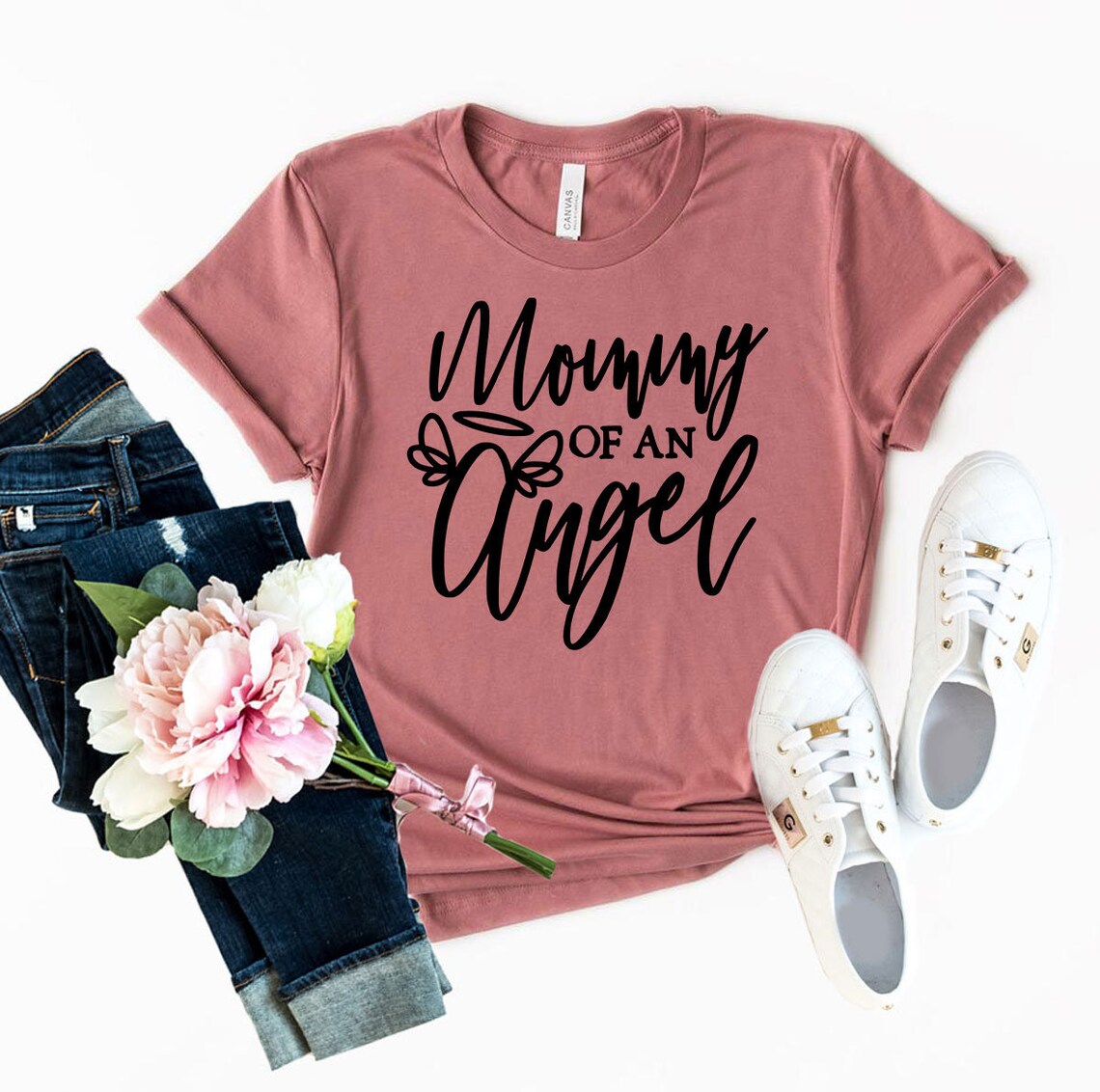 Mommy Of An Angel Shirt Angel Mom Shirt Custom Shirt Mom | Etsy