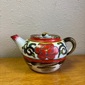 Vintage Japanese Painted Tea Pot