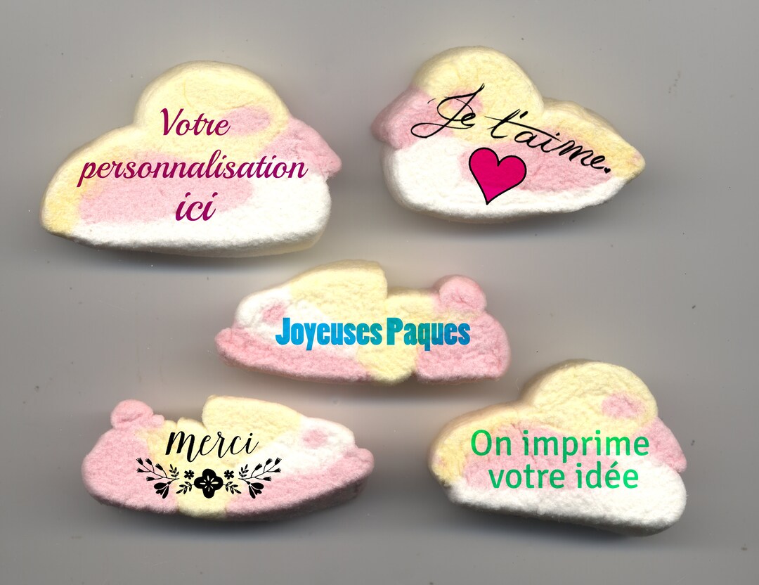 Custom Marshmallows, 25 Custom Duck and Bunny Shaped Marshmallows Etsy