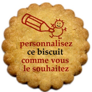 Biscuit personnalisé, la Galette Bretonne artisanale au beurre, x 24 image 1