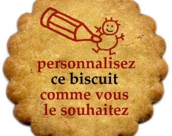 Biscuit personnalisé, la Galette Bretonne artisanale au beurre, x 24