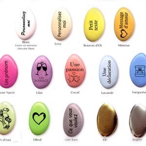 Wedding, baptism ... personalized printed sweets to your taste x 50, 54% cocoa