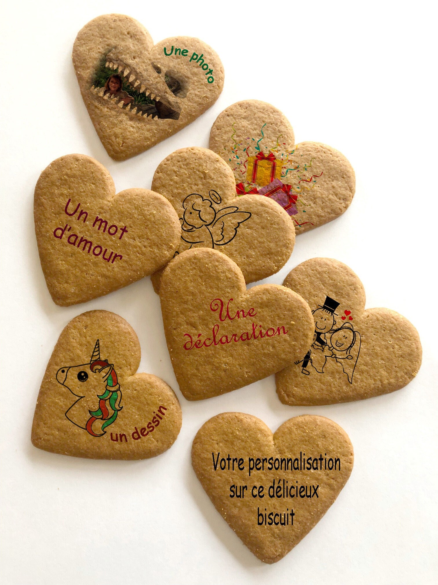 Biscuits Personnalisés, Biscuits Suédois Coeur Aux Épices X 24