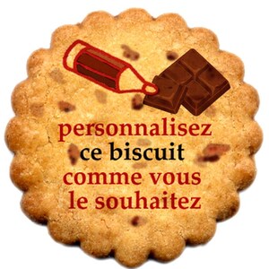 Personalized cookie, Breton galettes with chocolate chips x 24