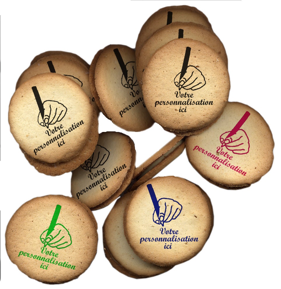 Biscuit Personnalisé 18 Gateaux à La Crème Imprimés