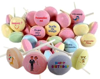 Piruletas impresas personalizadas x 20