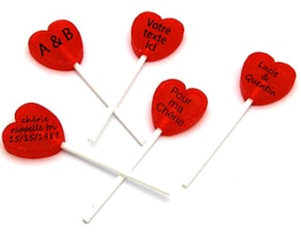 Personalized printed lollipops x 20