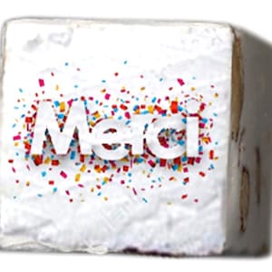 Printed candies, white nougat cubes customized to your wishes x 20