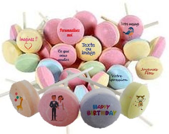 Personalized printed lollipops x 20