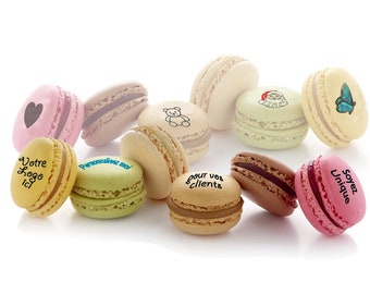 Macarons personnalisés x 12, assortiment de 6 parfums, 144 g