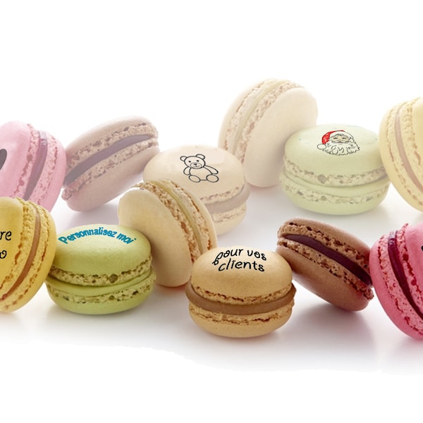 Macarons personnalisés x 12, assortiment de 6 parfums, 144 g