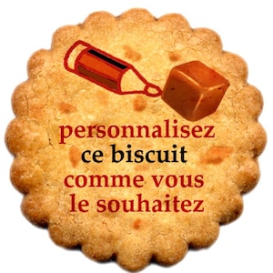 Personalized cookie, Breton galettes with caramel nuggets x 24