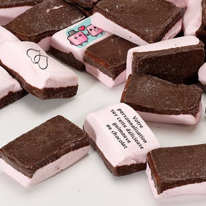 Personalized candies, marshmallows, personalized chocolate marshmallows x 40