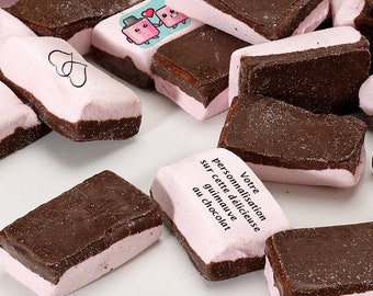 Personalisierte Bonbons, Marshmallows, personalisierte Schokoladen-Marshmallows x 25