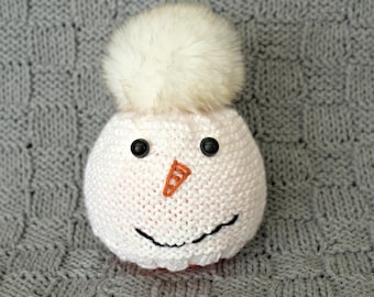 Snowman Knit Hat (Handmade)
