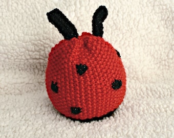 Knit Lady Bug Hat (Handmade)