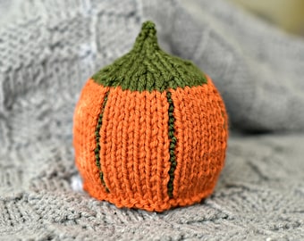 Pumpkin Knit Hat (Handmade)