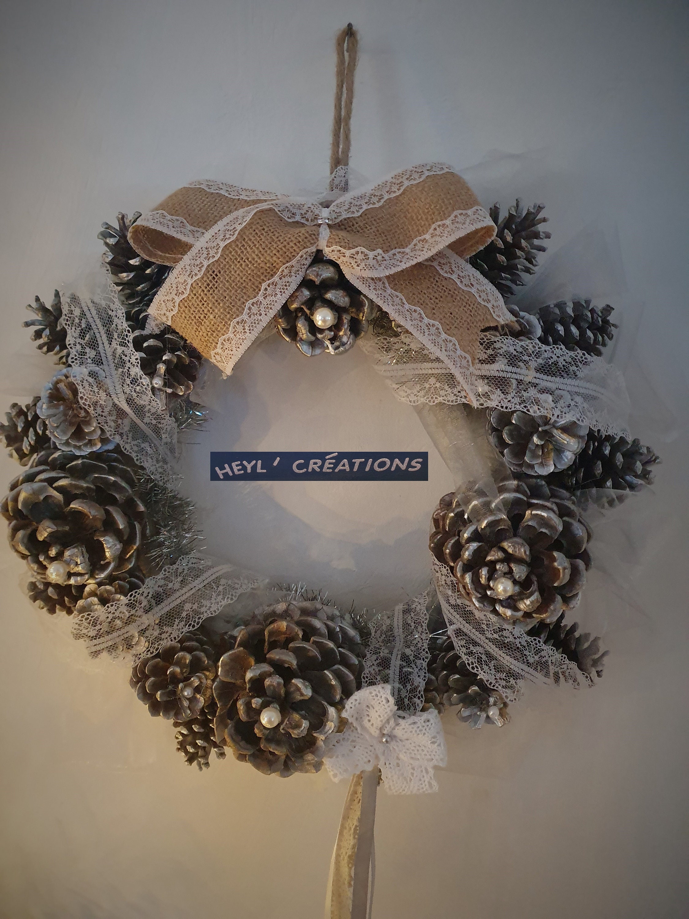 Couronne de Noel Shabby Chic
