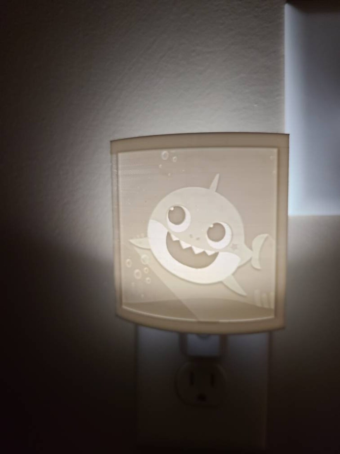 Baby Shark 3d Printed Night Light Etsy