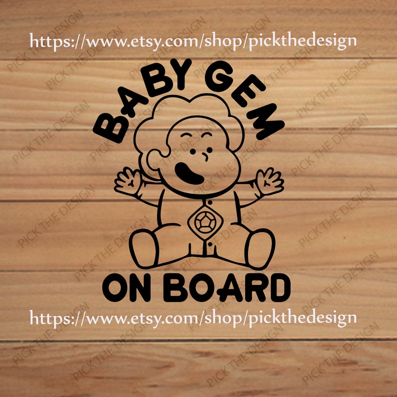 Decal Baby Gem On Board Steven