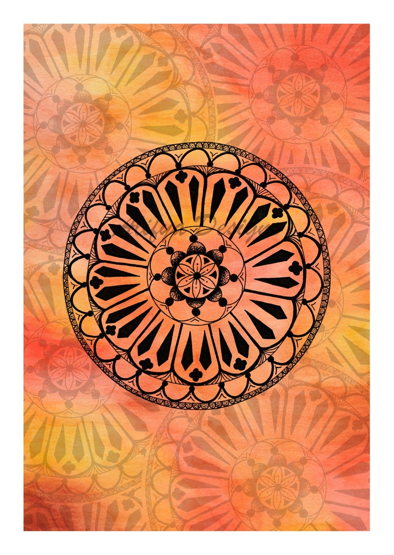 Mandala Art Print, Geometric, Zen Wall Art, Wall Art, Home Decor