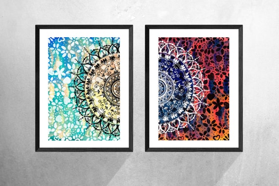 Mandala Art Prints Geometric Zen Wall Art Wall Art Home Etsy