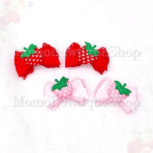 Strawberry Fairy Bow Set (Pigtail/ Petite)