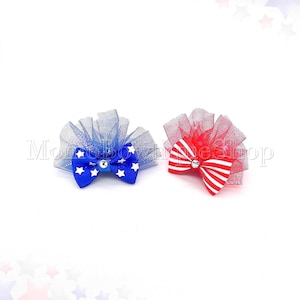 Happy 4th of July Bow Set (Pigtail/ Petite)