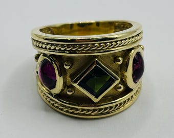 14K Yellow Gold Statement Ring BAND SIZE _ (or _) *VINTAGE*