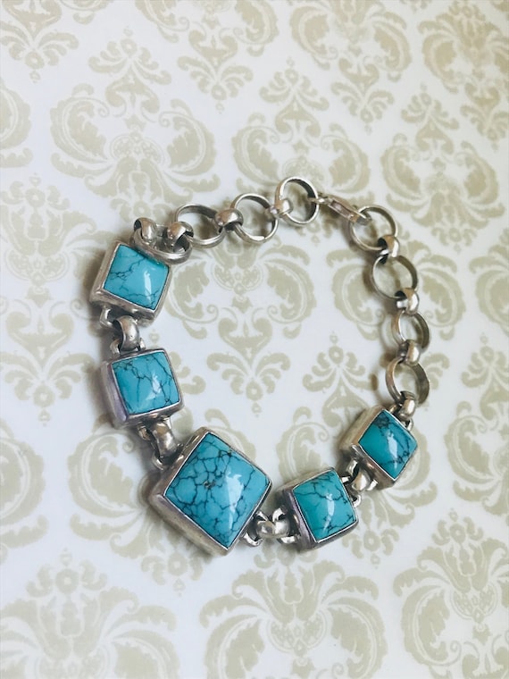 vintage silver925 turquoise bracelet