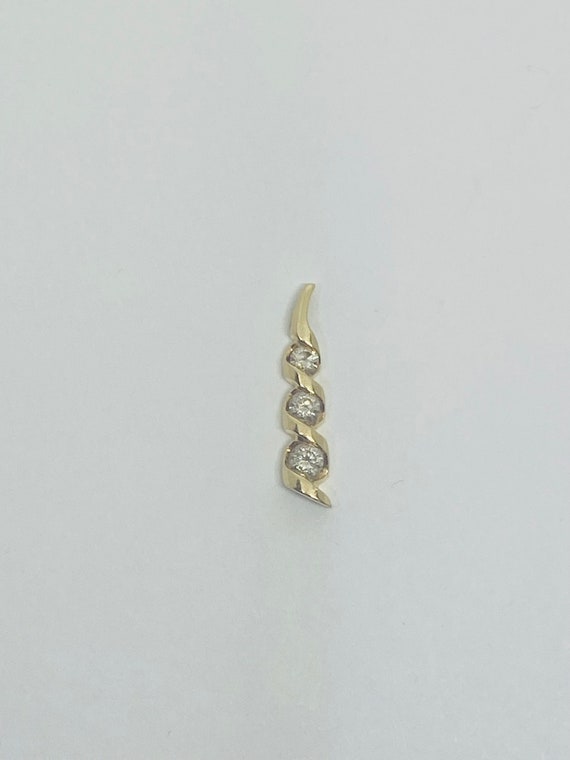 14K Yellow Gold + Diamond Twist Pendant/Charm *VIN