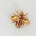 14K Yellow Gold + Ruby FLY Pin/brooch *VINTAGE* - Etsy