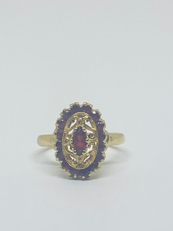 18K (High-Karat) Yellow Gold + Garnet (January Bir