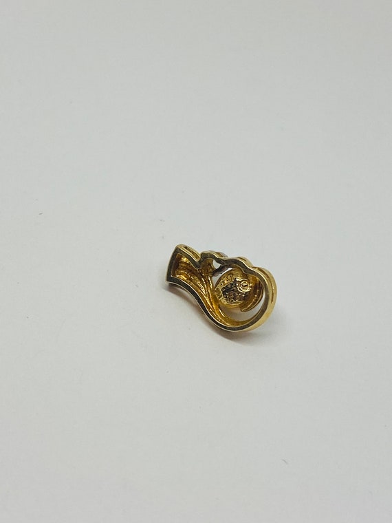 14K Yellow Gold + Pearl + Diamond Pendant/Charm *… - image 7
